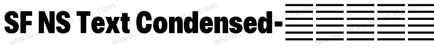 SF NS Text Condensed字体转换